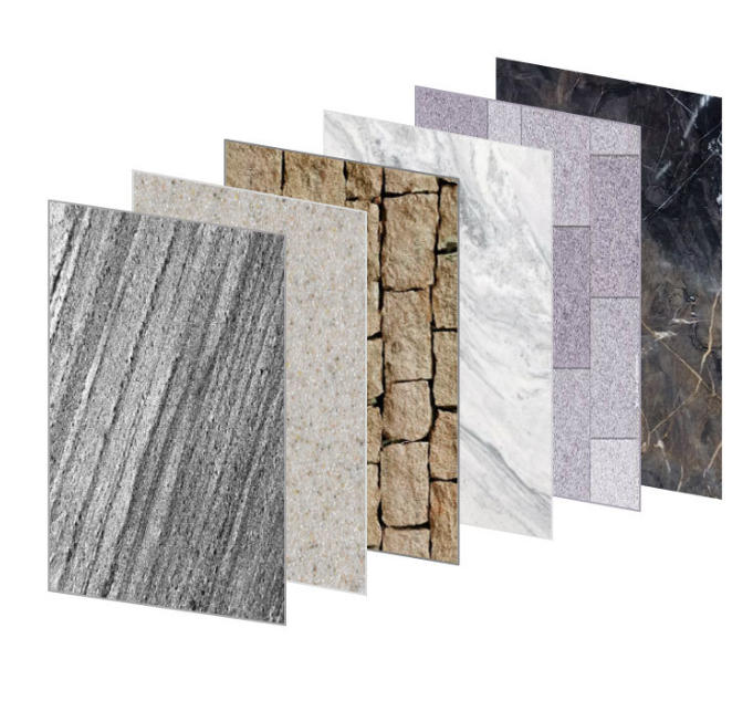 Stone-like BIPV modules wall panels