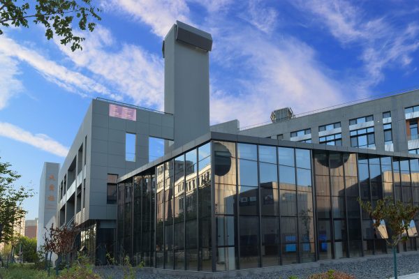The imitation stone exterior wall of the Yulin Municipal Party Committee office building in Shaanxi Province
